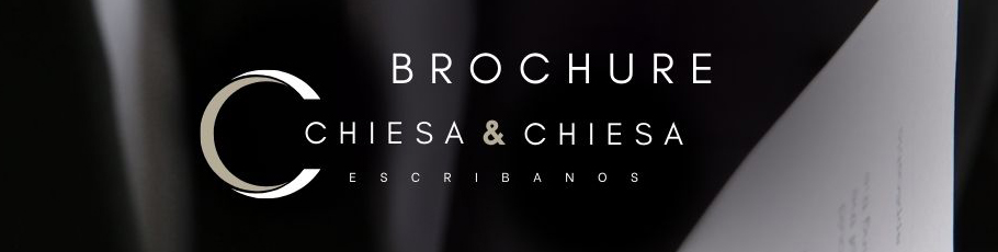 Vista previa del brochure Chiesa & Chiesa Escribanos con información sobre servicios notariales